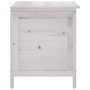 Arcón de jardín madera maciza abeto blanco 50x49x56,5 cm de vidaXL, Cajas de almacenaje para exteriores - Ref: Foro24-364749,...