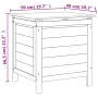 Arcón de jardín madera maciza abeto blanco 50x49x56,5 cm de vidaXL, Cajas de almacenaje para exteriores - Ref: Foro24-364749,...