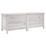 Arcón de jardín madera maciza abeto blanco 150x50x56,5 cm de vidaXL, Cajas de almacenaje para exteriores - Ref: Foro24-364757...