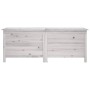 Arcón de jardín madera maciza abeto blanco 150x50x56,5 cm de vidaXL, Cajas de almacenaje para exteriores - Ref: Foro24-364757...