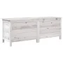 Arcón de jardín madera maciza abeto blanco 150x50x56,5 cm de vidaXL, Cajas de almacenaje para exteriores - Ref: Foro24-364757...
