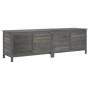 Arcón jardín madera maciza abeto gris antracita 198,5x50x56,5cm de vidaXL, Cajas de almacenaje para exteriores - Ref: Foro24-...