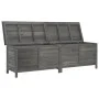 Arcón jardín madera maciza abeto gris antracita 198,5x50x56,5cm de vidaXL, Cajas de almacenaje para exteriores - Ref: Foro24-...