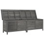 Arcón jardín madera maciza abeto gris antracita 198,5x50x56,5cm de vidaXL, Cajas de almacenaje para exteriores - Ref: Foro24-...