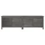 Arcón jardín madera maciza abeto gris antracita 198,5x50x56,5cm de vidaXL, Cajas de almacenaje para exteriores - Ref: Foro24-...