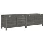 Arcón jardín madera maciza abeto gris antracita 198,5x50x56,5cm de vidaXL, Cajas de almacenaje para exteriores - Ref: Foro24-...
