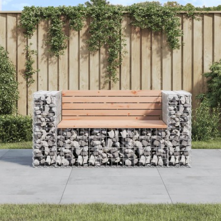 Banco jardín diseño gaviones madera abeto Douglas 143x71x65,5cm de vidaXL, Bancos de jardín - Ref: Foro24-834378, Precio: 159...