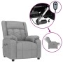 Sillón reclinable eléctrico tela gris claro en Sillones | Comprar online en Foru.es