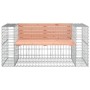 Banco jardín diseño gaviones madera abeto Douglas 143x71x65,5cm de vidaXL, Bancos de jardín - Ref: Foro24-834378, Precio: 159...