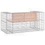 Banco jardín diseño gaviones madera abeto Douglas 143x71x65,5cm de vidaXL, Bancos de jardín - Ref: Foro24-834378, Precio: 159...