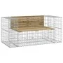 Banco jardín con gaviones madera pino impregnada 143x71x65,5 cm de vidaXL, Bancos de jardín - Ref: Foro24-834379, Precio: 169...