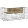 Banco jardín con gaviones madera pino impregnada 143x71x65,5 cm de vidaXL, Bancos de jardín - Ref: Foro24-834379, Precio: 169...
