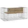 Banco jardín con gaviones madera pino impregnada 143x71x65,5 cm de vidaXL, Bancos de jardín - Ref: Foro24-834379, Precio: 171...