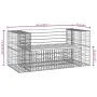 Banco jardín con gaviones madera pino impregnada 143x71x65,5 cm de vidaXL, Bancos de jardín - Ref: Foro24-834379, Precio: 169...