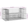Banco jardín con gaviones madera pino impregnada 143x71x65,5 cm de vidaXL, Bancos de jardín - Ref: Foro24-834379, Precio: 171...