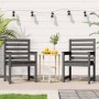 Sillas de jardín 2 uds madera maciza pino gris 60x48x91 cm de vidaXL, Sillas de jardín - Ref: Foro24-824055, Precio: 92,37 €,...