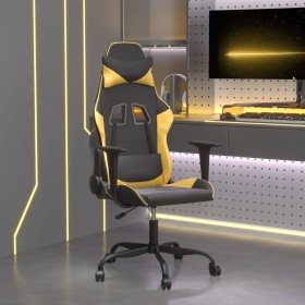 Silla gaming cuero sintético negro y dorado en Sillas gaming | Comprar online en Foru.es