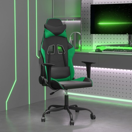 Silla gaming cuero sintético negro y verde en Sillas gaming | Comprar online en Foru.es