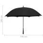 Black umbrella 130 cm by vidaXL, Umbrella - Ref: Foro24-149140, Price: 19,81 €, Discount: %