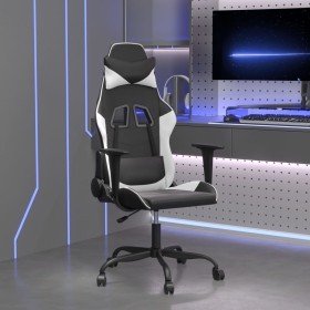 Silla gaming cuero sintético negro y blanco en Sillas gaming | Comprar online en Foru.es