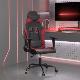 Silla gaming cuero sintético negro y rojo vino tinto en Sillas gaming | Comprar online en Foru.es