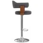 Taburetes de bar 2 unidades madera curvada gris oscuro y tela de vidaXL, Taburetes de cocina - Ref: Foro24-327338, Precio: 19...