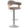 Taburetes de bar 2 unidades gris taupe madera curvada y tela de vidaXL, Taburetes de cocina - Ref: Foro24-327339, Precio: 188...