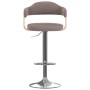 Taburetes de bar 2 unidades gris taupe madera curvada y tela de vidaXL, Taburetes de cocina - Ref: Foro24-327339, Precio: 201...