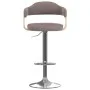 Taburetes de bar 2 unidades gris taupe madera curvada y tela de vidaXL, Taburetes de cocina - Ref: Foro24-327339, Precio: 188...