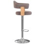 Taburetes de bar 2 unidades gris taupe madera curvada y tela de vidaXL, Taburetes de cocina - Ref: Foro24-327339, Precio: 201...