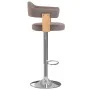 Taburetes de bar 2 unidades gris taupe madera curvada y tela de vidaXL, Taburetes de cocina - Ref: Foro24-327339, Precio: 188...