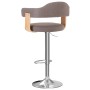 Taburetes de bar 2 unidades gris taupe madera curvada y tela de vidaXL, Taburetes de cocina - Ref: Foro24-327339, Precio: 201...