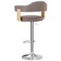 Taburetes de bar 2 unidades gris taupe madera curvada y tela de vidaXL, Taburetes de cocina - Ref: Foro24-327339, Precio: 188...