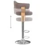 Barhocker 2 Einheiten aus gebogenem Holz und Stoff in Grau-Taupe von vidaXL, Küchenhocker - Ref: Foro24-327339, Preis: 188,08...