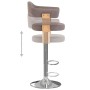 Taburetes de bar 2 unidades gris taupe madera curvada y tela de vidaXL, Taburetes de cocina - Ref: Foro24-327339, Precio: 201...