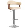 Taburetes de cocina 2 uds cuero sintético madera curvada crema de vidaXL, Taburetes de cocina - Ref: Foro24-327335, Precio: 2...