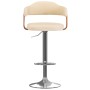 Taburetes de cocina 2 uds cuero sintético madera curvada crema de vidaXL, Taburetes de cocina - Ref: Foro24-327335, Precio: 2...