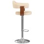 Taburetes de cocina 2 uds cuero sintético madera curvada crema de vidaXL, Taburetes de cocina - Ref: Foro24-327335, Precio: 2...
