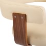 Taburetes de cocina 2 uds cuero sintético madera curvada crema de vidaXL, Taburetes de cocina - Ref: Foro24-327335, Precio: 2...