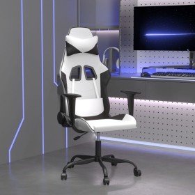Silla gaming cuero sintético blanco y negro en Sillas gaming | Comprar online en Foru.es