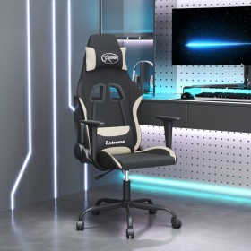 Silla gaming tela crema y negro en Sillas gaming | Comprar online en Foru.es