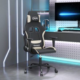 Silla gaming tela crema y negro en Sillas gaming | Comprar online en Foru.es