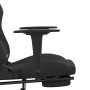 Silla gaming con reposapiés tela negro en Sillas gaming | Comprar online en Foru.es