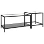 Mesita de centro 2 piezas vidrio templado negro de vidaXL, Mesas auxiliares - Ref: Foro24-331614, Precio: 111,86 €, Descuento: %