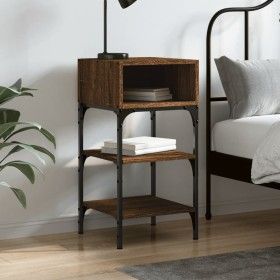 Mesita de noche madera de ingeniería marrón roble 35x34,5x70 cm de vidaXL, Mesitas de noche - Ref: Foro24-825891, Precio: 37,...