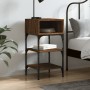 Mesita de noche madera de ingeniería marrón roble 35x34,5x70 cm de vidaXL, Mesitas de noche - Ref: Foro24-825891, Precio: 37,...