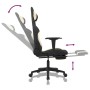 Silla gaming con reposapiés tela crema y negro en Sillas gaming | Comprar online en Foru.es