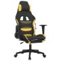 Silla gaming con reposapiés tela amarillo y negro en Sillas gaming | Comprar online en Foru.es
