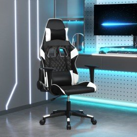 Silla gaming cuero sintético negro y blanco en Sillas gaming | Comprar online en Foru.es