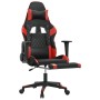 Silla gaming con reposapiés cuero sintético negro rojo en Sillas gaming | Comprar online en Foru.es